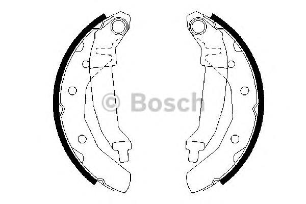 0986487628 Bosch sapatas do freio traseiras de tambor