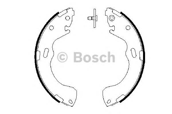 0986487631 Bosch sapatas do freio traseiras de tambor
