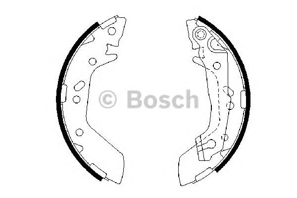 0986487655 Bosch sapatas do freio traseiras de tambor