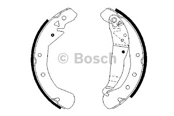 0986487658 Bosch sapatas do freio traseiras de tambor