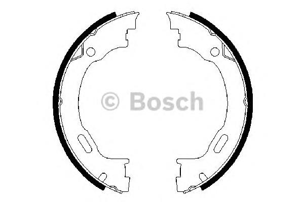 0 986 487 609 Bosch sapatas do freio de estacionamento