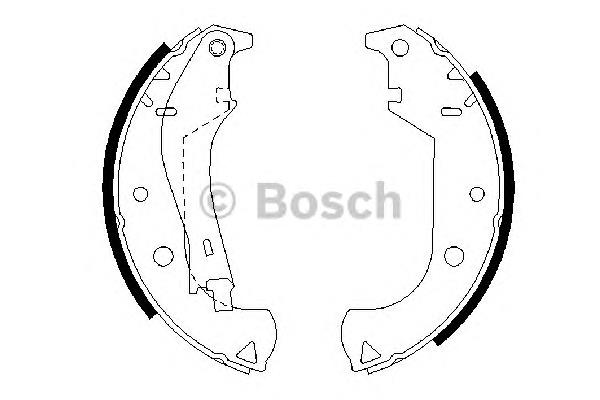 0986487626 Bosch sapatas do freio traseiras de tambor