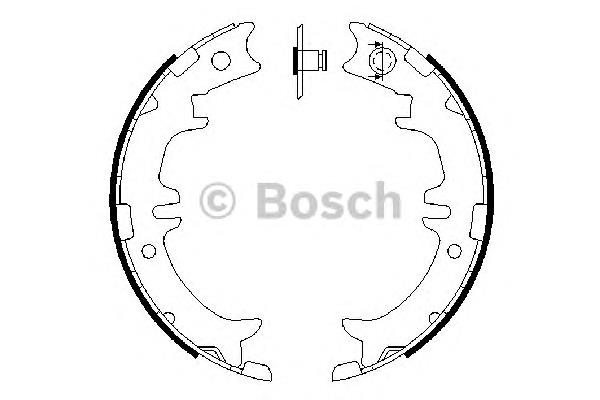 0986487615 Bosch sapatas do freio de estacionamento