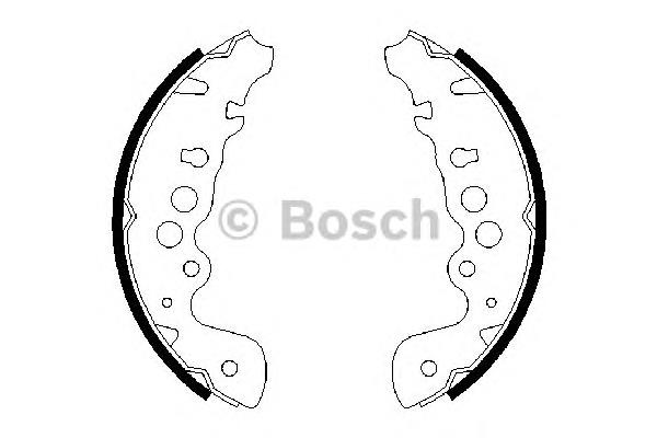 0986487616 Bosch sapatas do freio traseiras de tambor