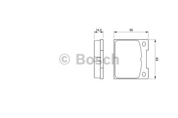 0 986 460 881 Bosch sapatas do freio traseiras de disco