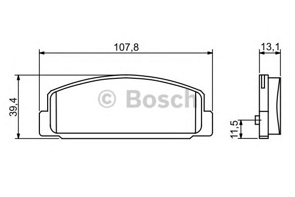 0986424817 Bosch sapatas do freio traseiras de disco