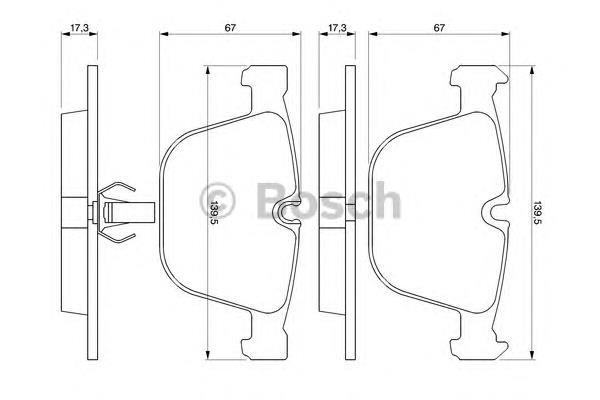 0986424812 Bosch Колодки тормозные дисковые комплект