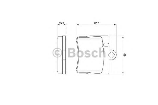 0986424830 Bosch sapatas do freio traseiras de disco