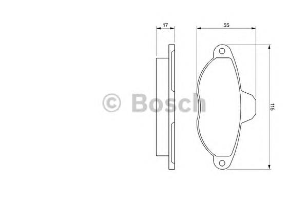 0986460968 Bosch sapatas do freio dianteiras de disco