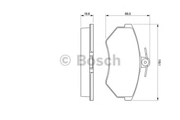 0986460944 Bosch sapatas do freio dianteiras de disco