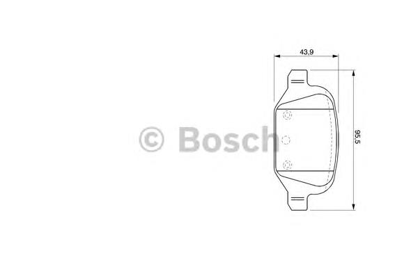 0 986 424 756 Bosch sapatas do freio traseiras de disco