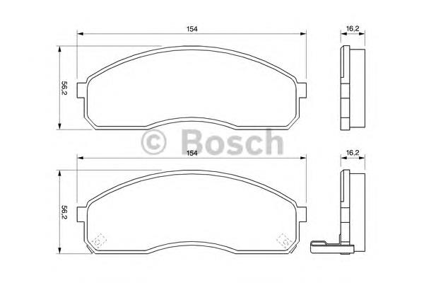 0986424714 Bosch sapatas do freio dianteiras de disco