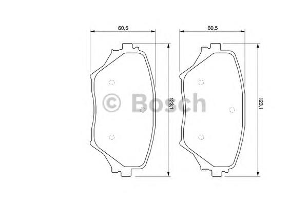 0986424719 Bosch sapatas do freio dianteiras de disco