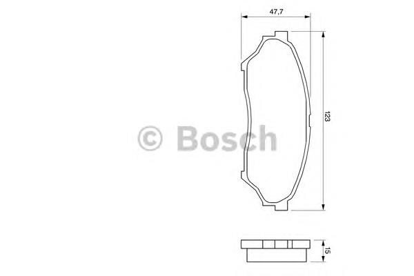 0 986 424 713 Bosch sapatas do freio dianteiras de disco