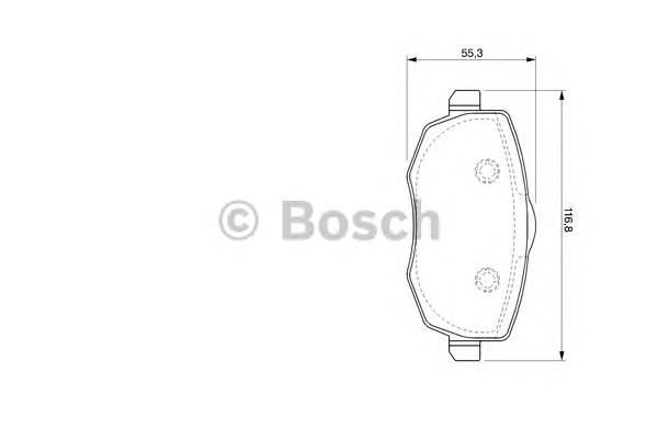 0986424792 Bosch sapatas do freio dianteiras de disco