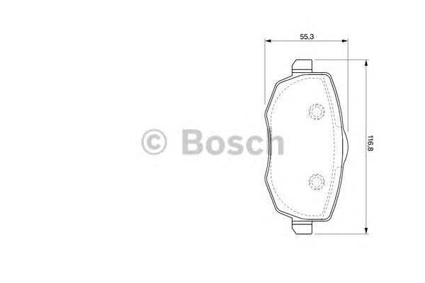 0986424793 Bosch sapatas do freio dianteiras de disco