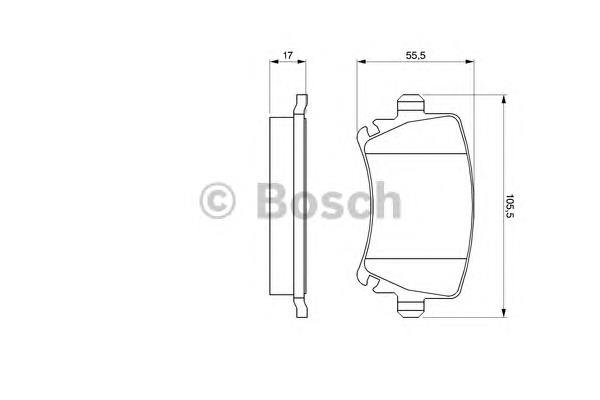 0986494053 Bosch sapatas do freio traseiras de disco