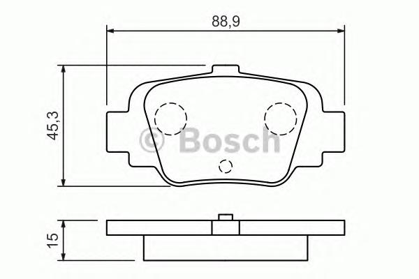 0986424800 Bosch sapatas do freio traseiras de disco