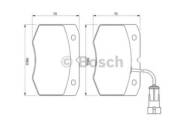 0986424768 Bosch sapatas do freio dianteiras de disco