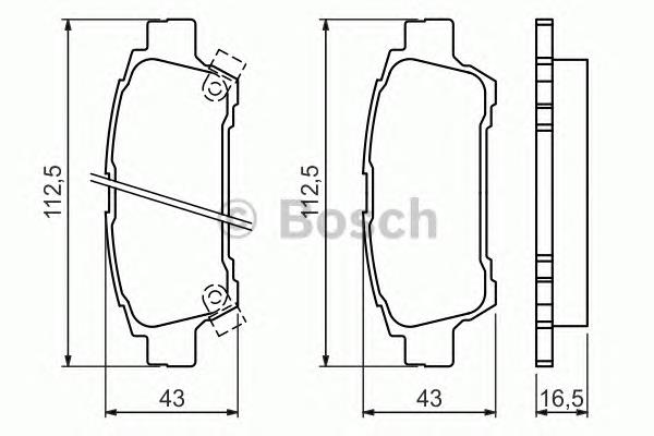 0986424762 Bosch sapatas do freio traseiras de disco