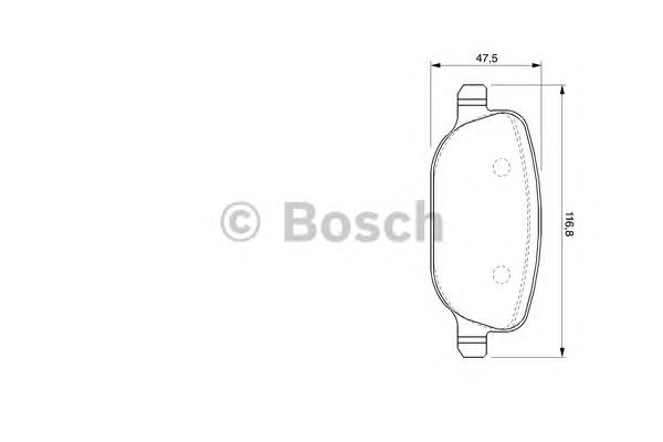 0986424775 Bosch sapatas do freio traseiras de disco