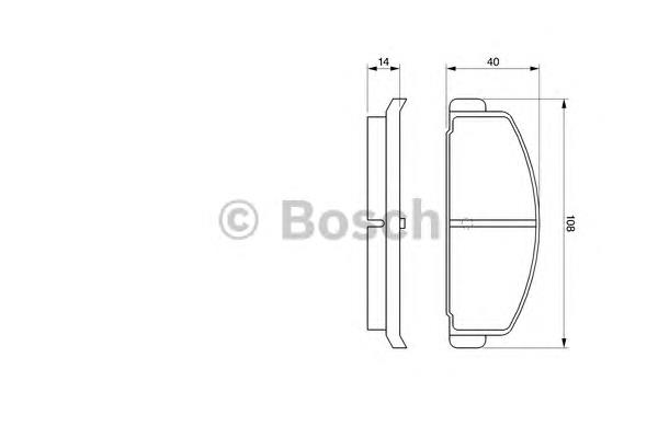 Задние тормозные колодки 0986465931 Bosch