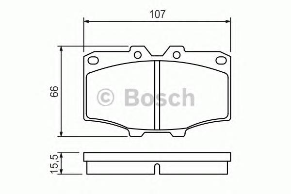 0986468520 Bosch sapatas do freio dianteiras de disco