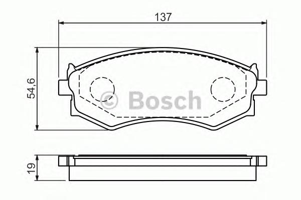 0986461139 Bosch sapatas do freio dianteiras de disco