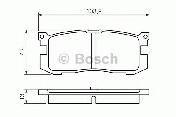 0986461138 Bosch sapatas do freio dianteiras de disco