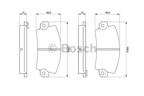 0 986 461 396 Bosch sapatas do freio dianteiras de disco