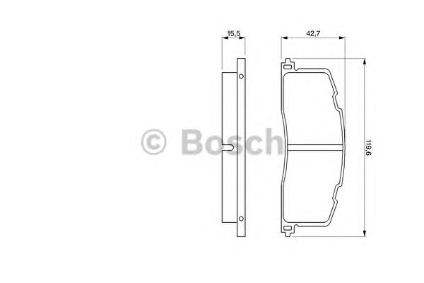 0 986 461 140 Bosch sapatas do freio traseiras de disco