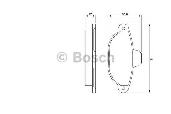 0 986 461 119 Bosch sapatas do freio dianteiras de disco