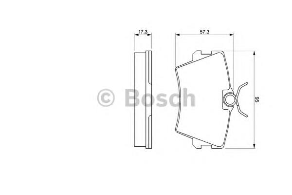 0986424375 Bosch sapatas do freio traseiras de disco