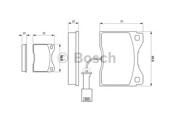 Передние тормозные колодки 0986424152 Bosch