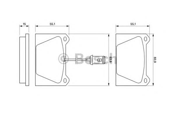 Передние тормозные колодки 0986424093 Bosch