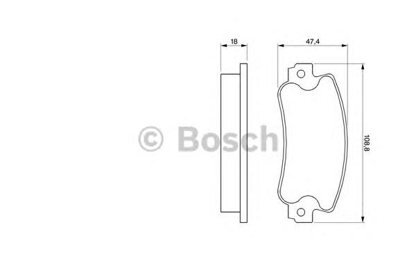 0 986 424 098 Bosch sapatas do freio dianteiras de disco