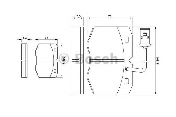 Передние тормозные колодки 0986424240 Bosch