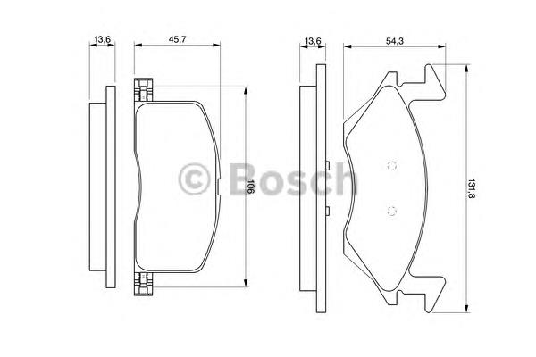 Передние тормозные колодки 0986424264 Bosch