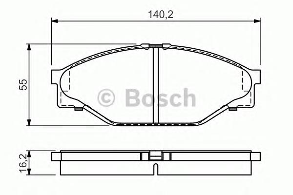 0986424225 Bosch sapatas do freio dianteiras de disco