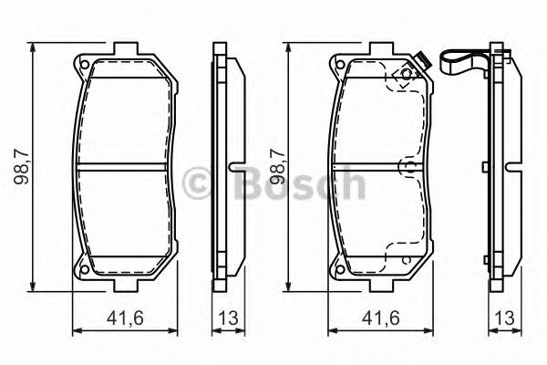 Задние тормозные колодки 0986424693 Bosch