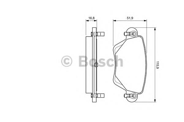 0986494046 Bosch sapatas do freio traseiras de disco