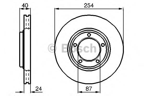 Передние тормозные диски 0986478663 Bosch