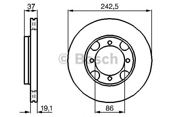 0986478665 Bosch disco do freio dianteiro