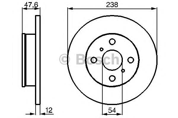 0986478506 Bosch disco do freio dianteiro