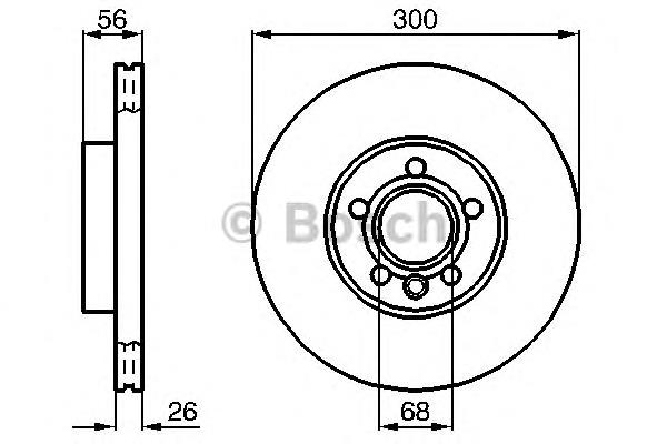 0986478498 Bosch disco do freio dianteiro