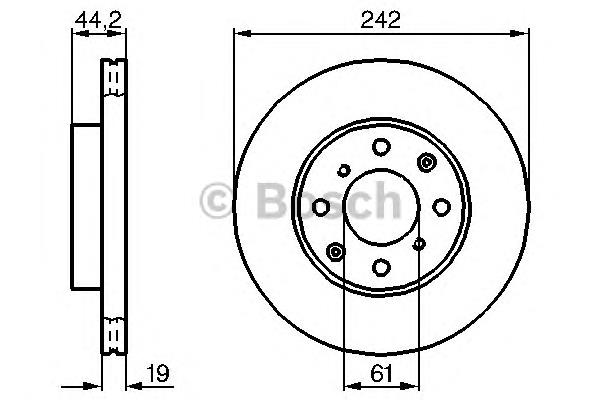 0986478503 Bosch disco do freio dianteiro