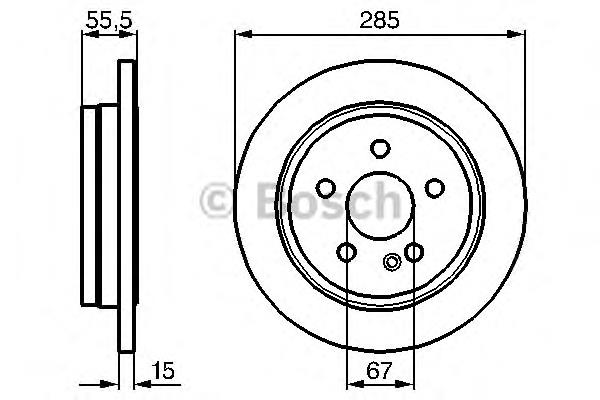 0986478469 Bosch disco do freio traseiro