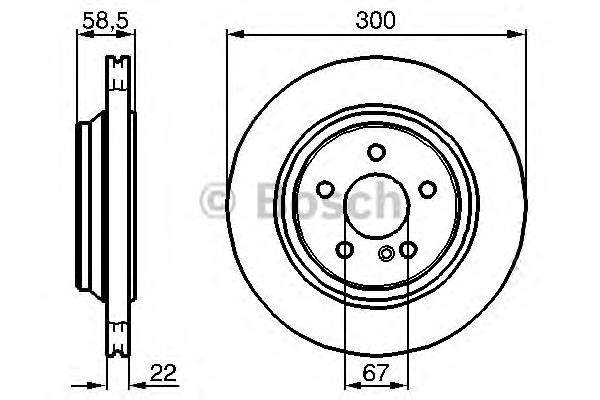 0 986 478 473 Bosch disco do freio traseiro