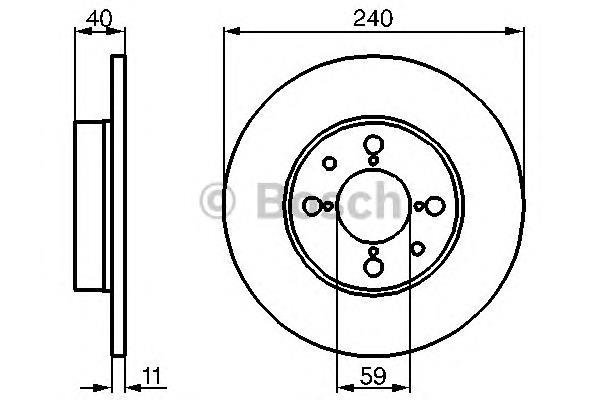 0986478462 Bosch disco do freio traseiro