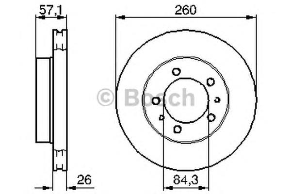 0986478484 Bosch disco do freio dianteiro